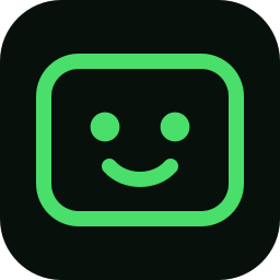 FaceCard logo: a glowing green cube